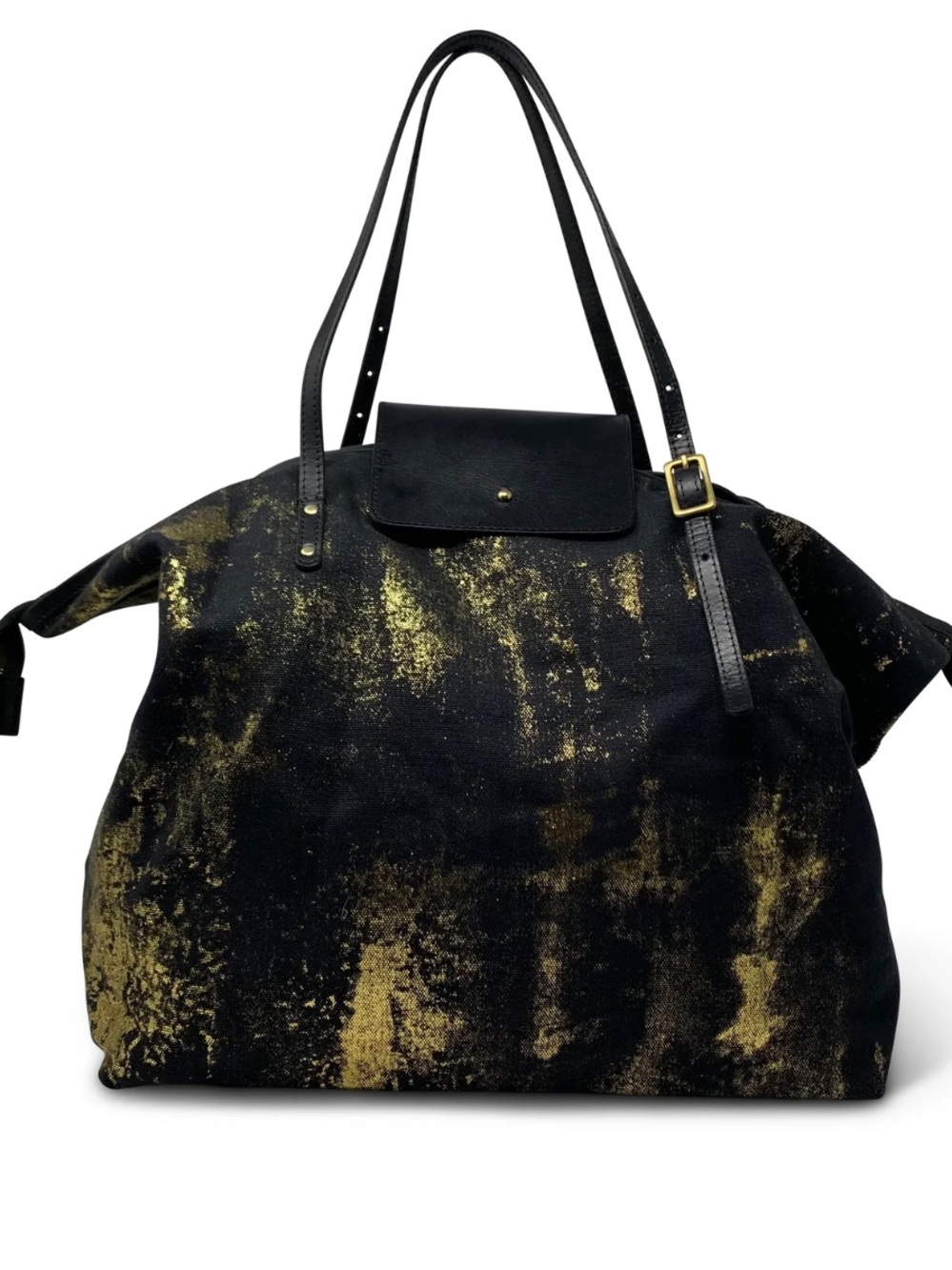 Kempton & Co - RARE - Black Gold Splatter Tote Bag